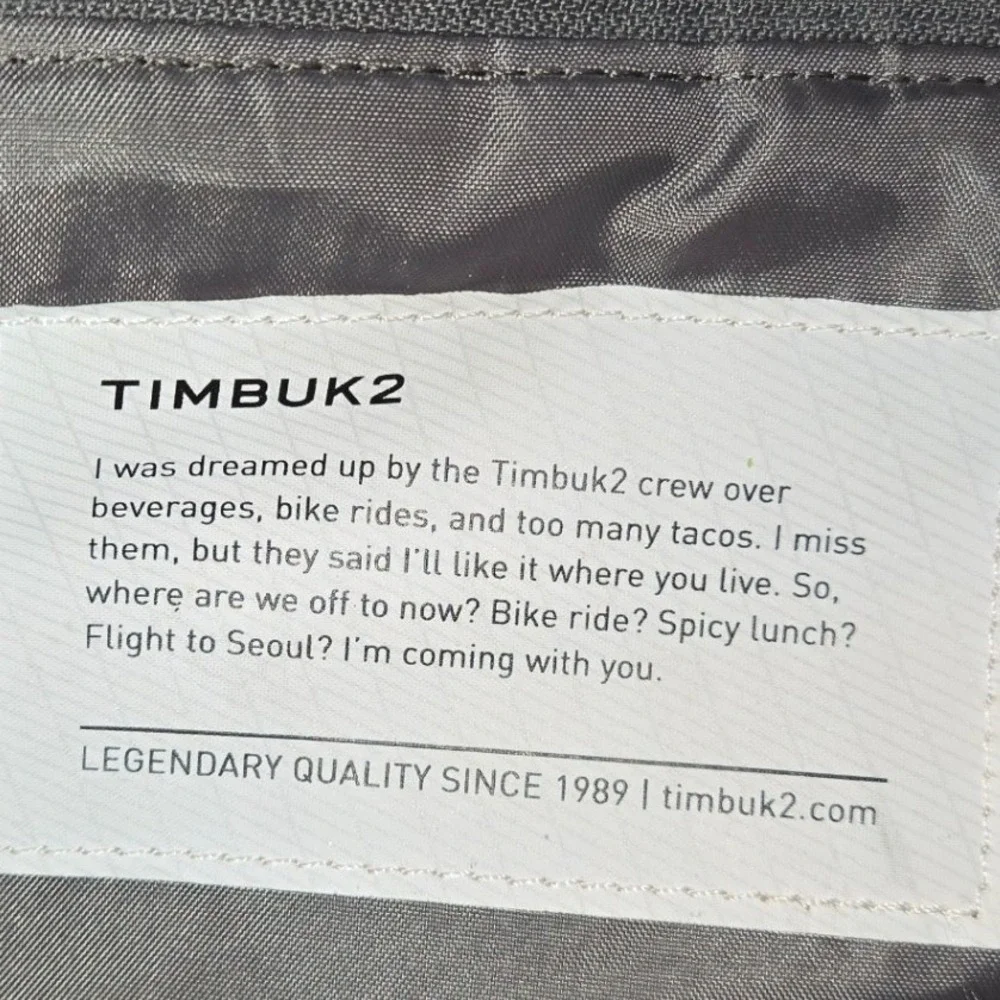 Timbuk2 Messenger Diaper Bag Black Ballistic Nylon Crossbody Tote Bag